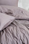 Single Cotton - Satin 210 Tc (83 Thread) Striped Duvet Cover Set Plum - 2