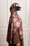 Fall Serenade Patterned Soft Shawl - Rose Brown - 8