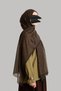Line Garden Patterned Cotton Shawl - Khaki - 5