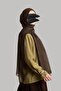 Line Garden Patterned Cotton Shawl - Khaki - 2