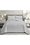 New Generation Nubuck Summer - Winter Modern Luxury Bedspread, Pollen, Anchor, Double Size, Gray