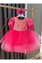 BabyAden Sequin-Embellished Tulle Puffy Birthday Party Costume Short Balloon-Sleeve Formal Girls' Dress