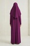 Practical Hijab Women's Prayer Dress M00802 Mürdüm - 6