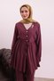 Pilise Detailed Waist-Tied Woven Hijab Suit 1182 – Form Series - 6