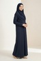 Practical Hijab Women's Prayer Dress M00802 Dark Blue - 3