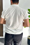 Men's Patterned Polo Neck T-Shirt White Edw460 - 3