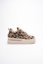 Women's Leopard Patterned Hidden Heel Sneaker Bp04Ms01E - 9