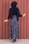 Shawl Pattern Asymmetrical Cut Chiffon Skirt Plum - 5