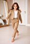 Girl's Ruffle Detailed 2-Piece Denim Set - Brown - 4