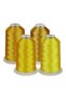 Embroidered Thread Set 4 Spools - 5000 m, Yellow Tones