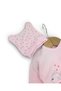 Baby Girl 100% Cotton 3-Piece Bodysuit Set with Cat and Heart Detail, Hat and Gloves - 2