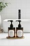 Set of 2 Amber Glass Soap Dispensers - 220 ml Liquid Soap and Lotion Bottle Dispenser - 220Hhggoval - 4