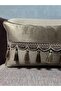 Soft Imported Velvet Brown Pendant with Tassels 50X30 Rectangular - 5