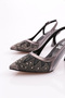 K431 Women's Stone Heeled Evening Dress Shoes - 4