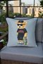 Cushion Cover 45X45 cm Teddy Bear Patterned – Babyface Fabric with White Piping and Hidden Zipper