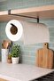 Black Towel Holder Napkin Holder Paper Roll Towel Rack Bathroom Kitchen Organizer Paper Towel Holder - 2
