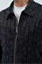 Men's striped zipper jacket - tie-front pants (top-bottom set) - 2