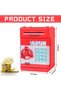 Electronic Money Bank for Kids - Password Lock, Auto Cash Scroll, ATM-Style Piggy Bank (Red) - 2