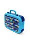 Kids Navy Blue Neon Yellow Monster Patterned Stainless Steel Lunch Box 39242 - 4