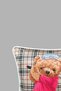 Cushion Cover 45X45 cm Teddy Bear Patterned – Babyface Fabric with White Piping and Hidden Zipper - 4