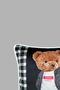 Cushion Cover 45X45 cm Teddy Bear Patterned – Babyface Fabric with White Piping and Hidden Zipper - 4