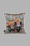 Cushion Cover 45X45 cm Teddy Bear Patterned – Babyface Fabric with White Piping and Hidden Zipper - 5