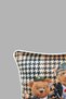 Cushion Cover 45X45 cm Teddy Bear Patterned – Babyface Fabric with White Piping and Hidden Zipper - 4
