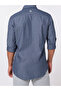 The Graphite Line Dark Grey Striped Cotton Shirt Slim Fit - 8