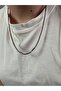 Men's Silver Stainless Steel Necklace Does Not Lose Color, Does Not Fade, Unisex, Does Not Fade, Can Be Combined - 3