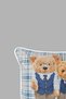 Cushion Cover 45X45 cm Teddy Bear Patterned – Babyface Fabric with White Piping and Hidden Zipper - 5