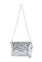 Star Stitched Clutch Star Women's Bag Silver Patent Leather
