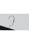 Wooden (Silver Hook Lama) Clothes Hangers for Pants, Skirts, Black Color, 48 Pieces - 2