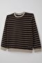 Boy's Sweatshirt with Arma Detail and Stripes, Ages 4-8, Dark Brown - 3