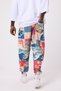 Japanese Design Unisex Ethnic Patterned Loose Bohemian Shalwar with Elastic Waist and Cuffs and Pockets - 8