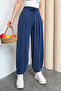 Stirrup Model Women's Modal Shalwar Trousers 3165 Navy Blue - Premium Series