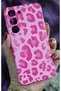 Samsung Galaxy S23 Compatible Leopard Patterned Pink Phone Case - 3