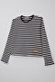 Girl's Long Sleeve T-Shirt with Arma Bow Accessory, Ages 9-14, Navy Blue - 3