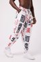 Japanese Design Unisex Ethnic Patterned Loose Bohemian Shalwar with Elastic Waist and Cuffs and Pockets - 5