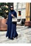 Fringed Mira Oversize Double Set - Navy Blue - 6