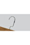 Wooden (Silver Hook Lama) Clothes Hangers for Pants and Skirts, Walnut Color, 24 Pieces - 2
