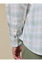 The Sage Check Green Cotton Checks Shirt Comfort Fit - 4