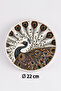 2-Piece Golden Peacock Tray 22 cm Brown-White - 4
