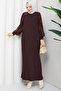 Women's Spider Web Patterned Sleeve Silk Kupra Mercerized Knitwear Dress - 5