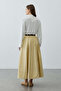 Gathered Detailed Maxi Skirt Yellow - 7