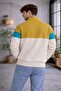 Regular Mock Neck 3-Block Sweatshirt - 5