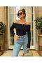 Women's Madonna Collar Low Sleeve Knitwear Blouse - 7