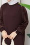 Women's Sleeve Silk Cupra Mercerized Knitwear Dress - 7
