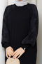 Women's Spider Web Patterned Sleeve Silk Kupra Mercerized Knitwear Dress - 7