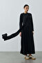 Part Detailed Modal Dress Black - 5