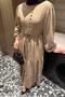 Biritli Hijab Dress Beige - 3